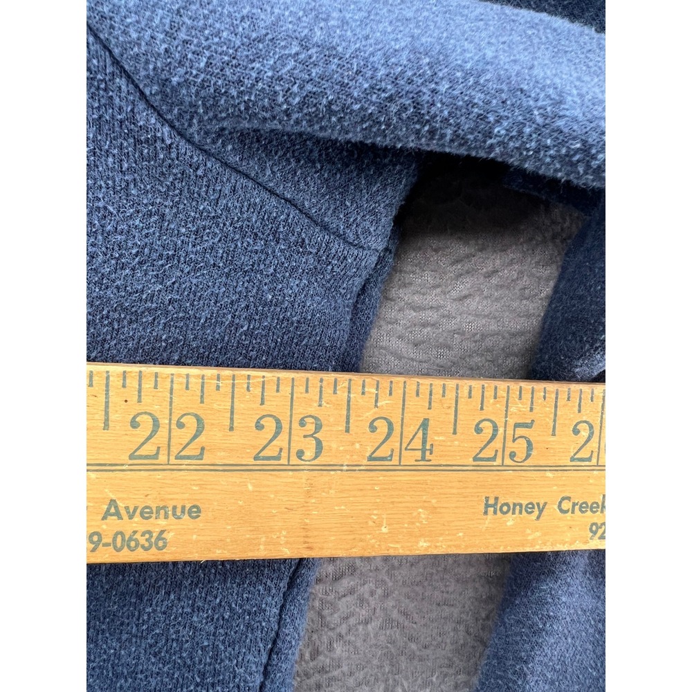 Marine Layer Sweatshirt Mens L Blue Rainbow Stripe Shoulder Pullover Hoodie - Picture 5 of 11